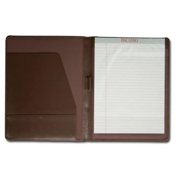 Eva-Dry/Momentum Sales & Mktg Dacasso e3401 Leather Standard Padfolio - Chocolate Brown e3401 - main
